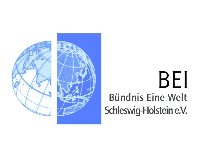 Logo Bündnis Eine Welt Schleswig-Holstein stilisierter Globus 
