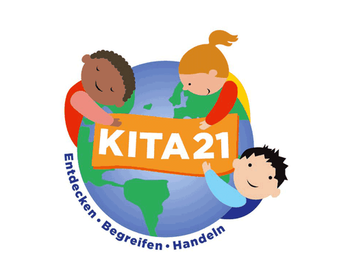 Abbildung KITA21-mit-Spruch_Entdecken-Begreifen-Handeln