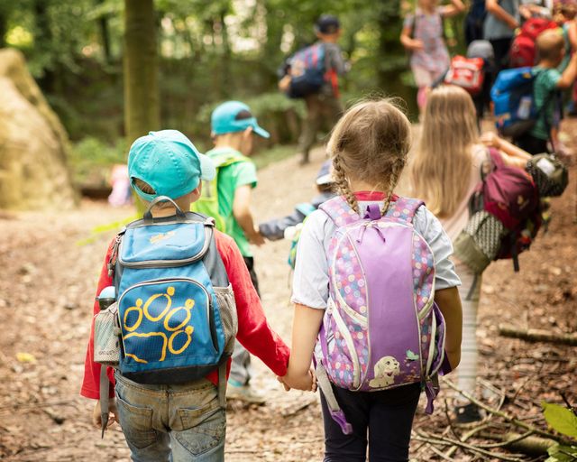 Kindergruppe im Wald