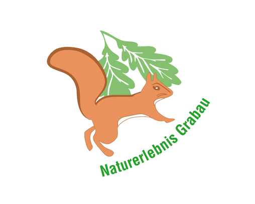 Logo Naturerlebnis Grabau mit Eichhörnchen