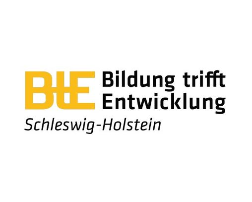 Schriftzug BtE - Bildung trifft Entwicklung Schleswig-Holstein