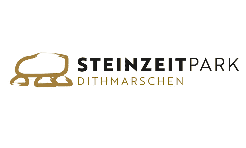 Logo Steinzeitpark Dithmarschen Schriftzug und Hügelgrab